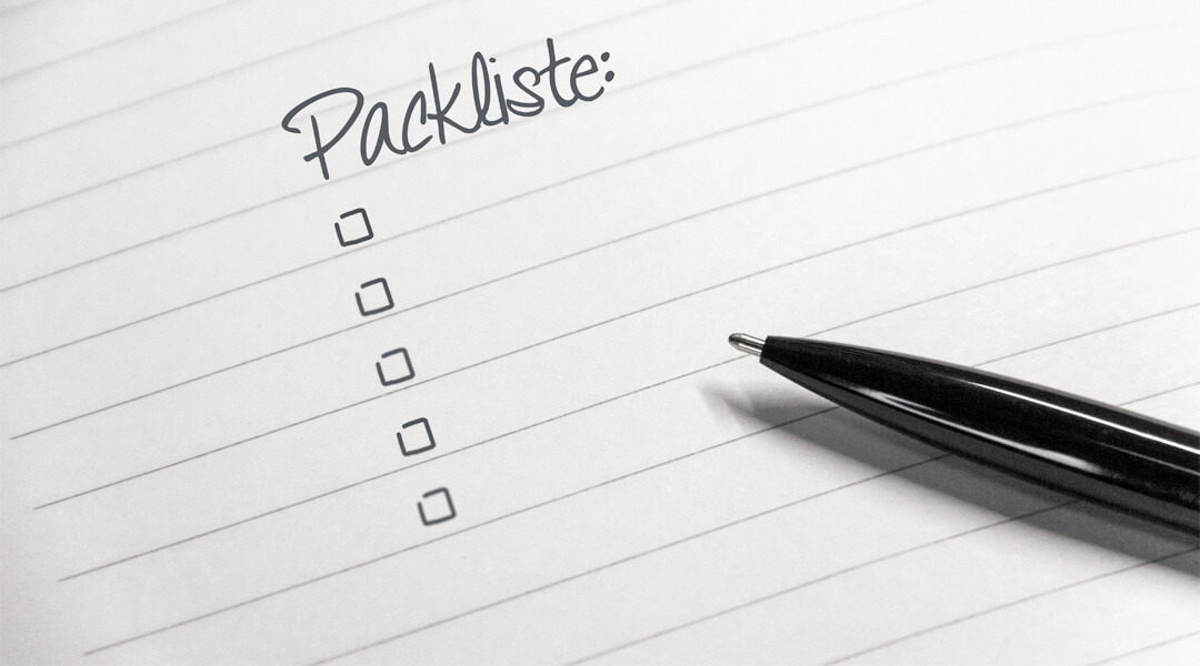 Kofferpackliste der Park Klinik