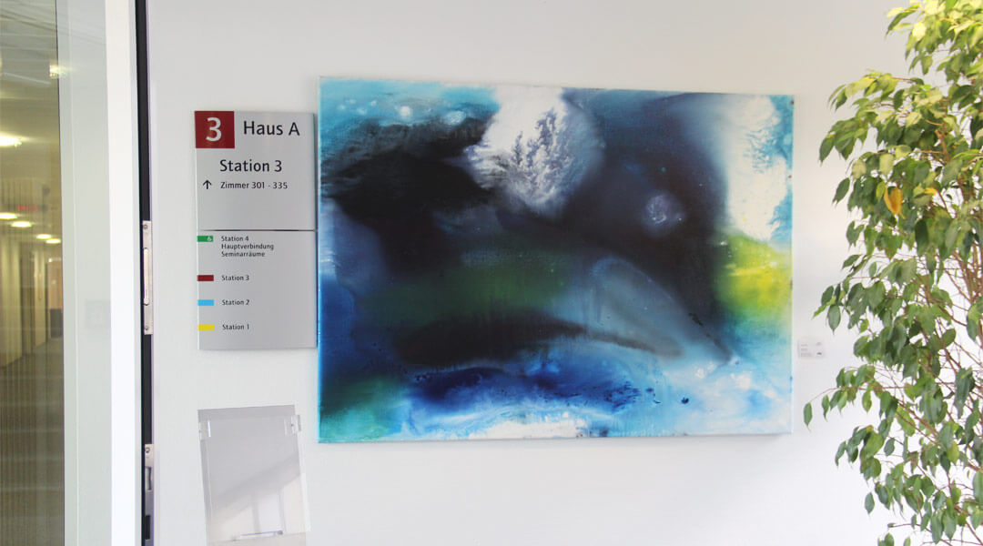 Kunstausstellung Bild an der Wand der Park Klinik